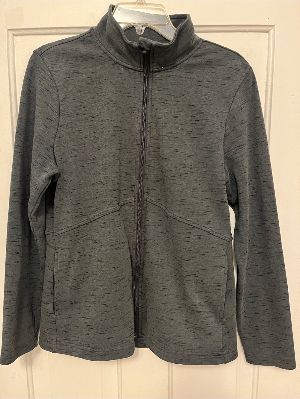 Skechers Charcoal Heather Gray Zip Up Athletic Jacket Sweatshirt